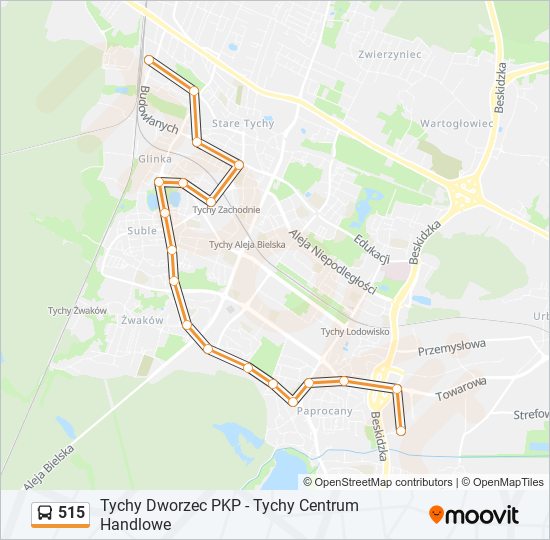 515 bus Line Map