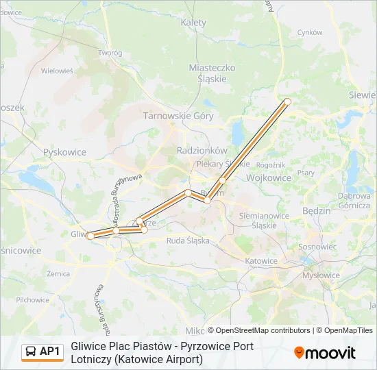AP1 Bus Line Map