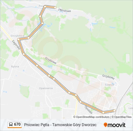 670 bus Line Map