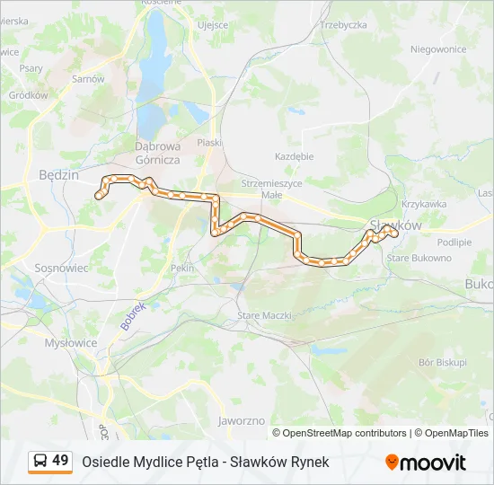 Автобус 49: карта маршрута