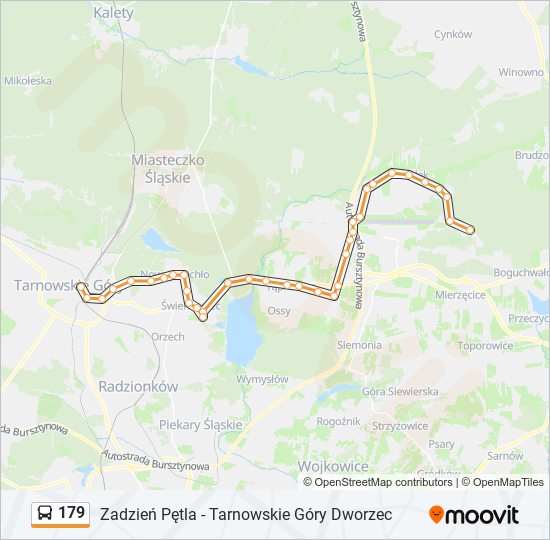 179 bus Line Map