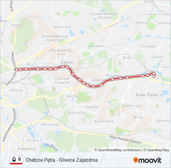 9 light rail Line Map