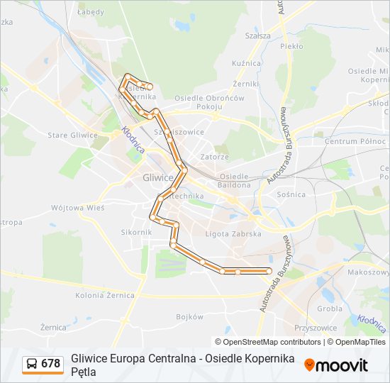 678 bus Line Map