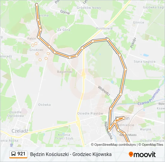 921 Bus Line Map