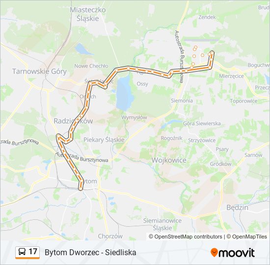 17 bus Line Map