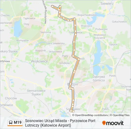 M19 Bus Line Map