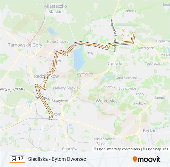 17 bus Line Map