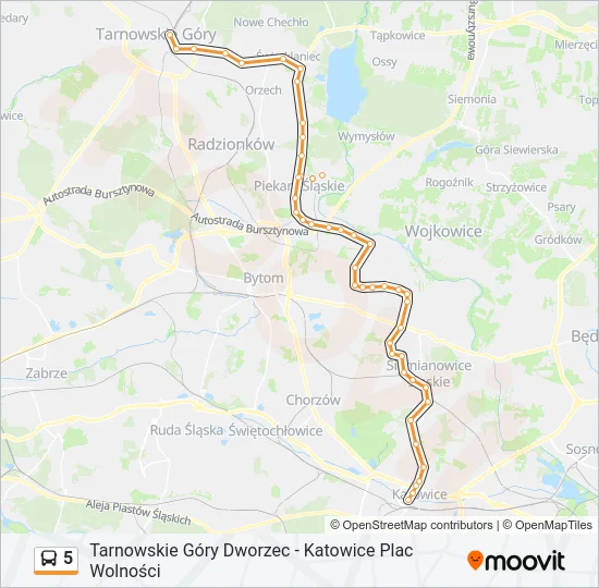 5 Bus Line Map