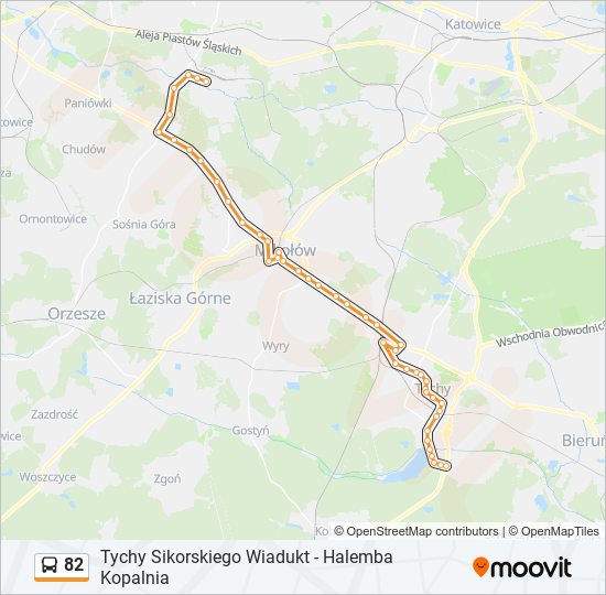 82 bus Line Map