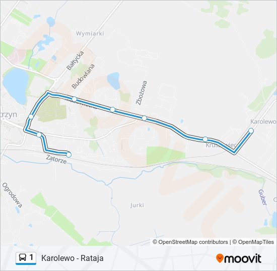 1 bus Line Map