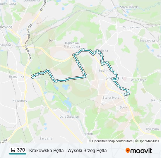 370 bus Line Map