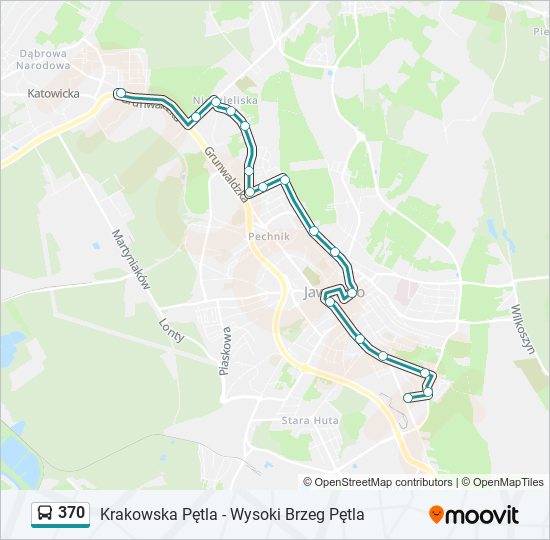 370 bus Line Map