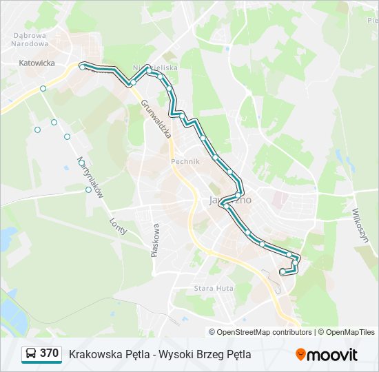 370 bus Line Map