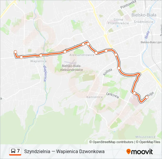Автобус 7: карта маршрута