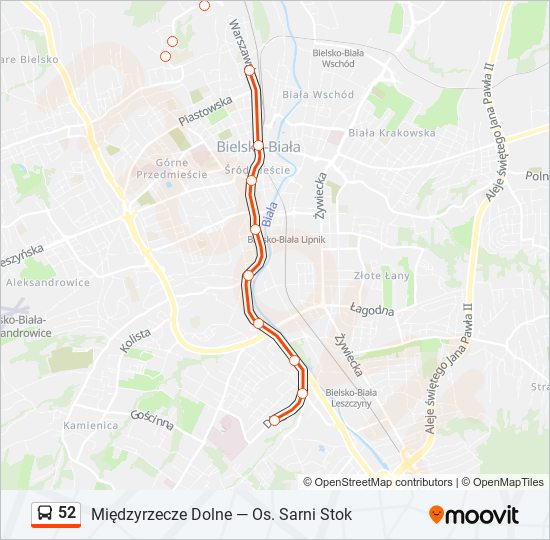 52 bus Line Map