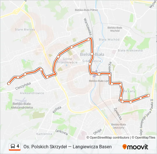 Автобус 4: карта маршрута