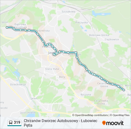 319 bus Line Map