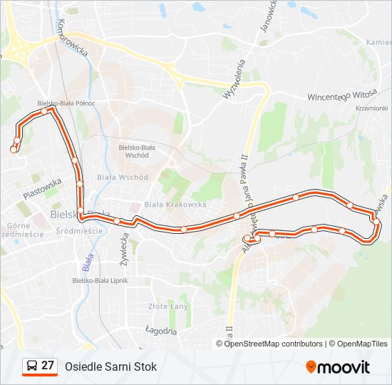 27 bus Line Map