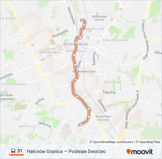 31 bus Line Map