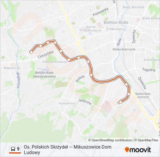 9 bus Line Map