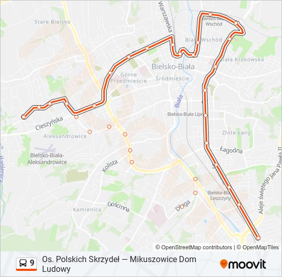 9 bus Line Map