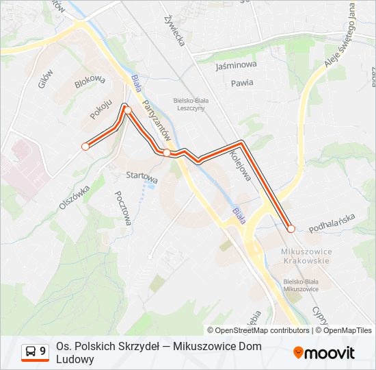 9 bus Line Map