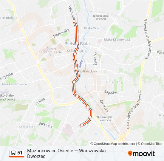 51 bus Line Map