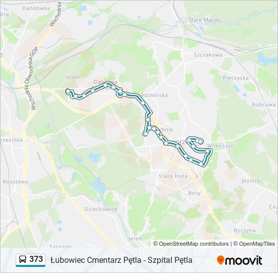 373 bus Line Map