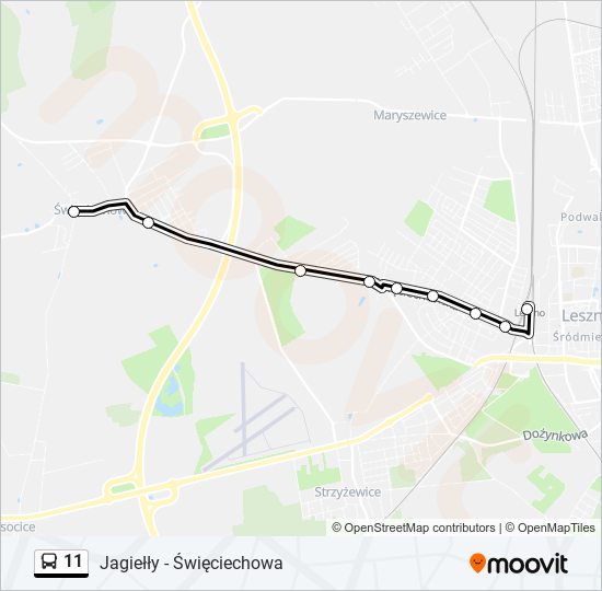 11 bus Line Map