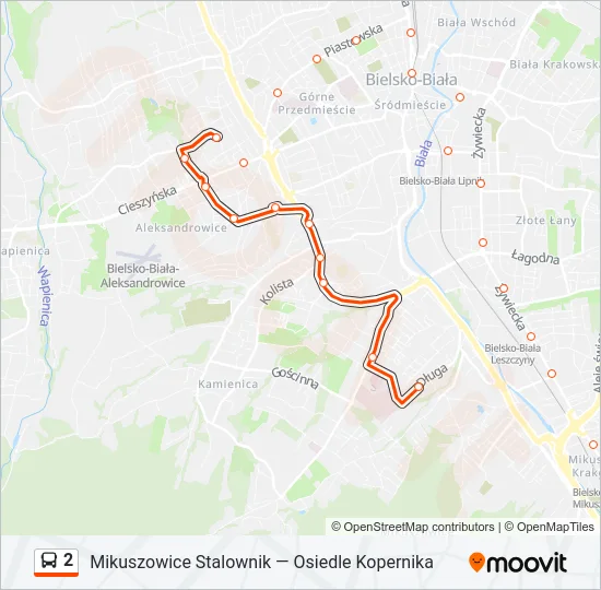 Автобус 2: карта маршрута