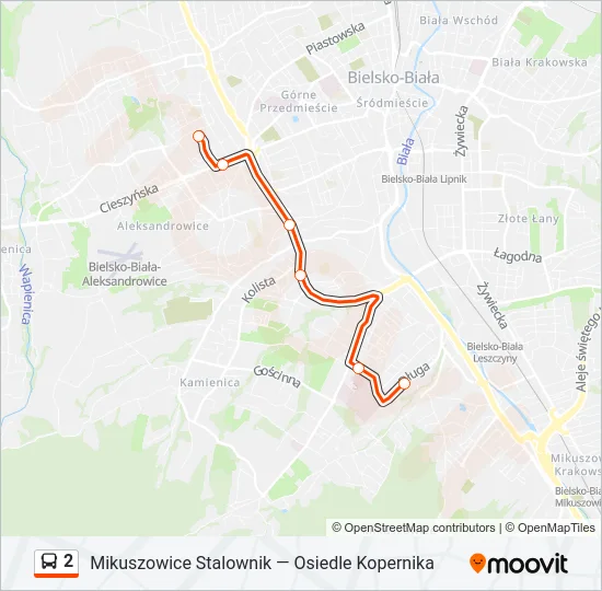 Автобус 2: карта маршрута