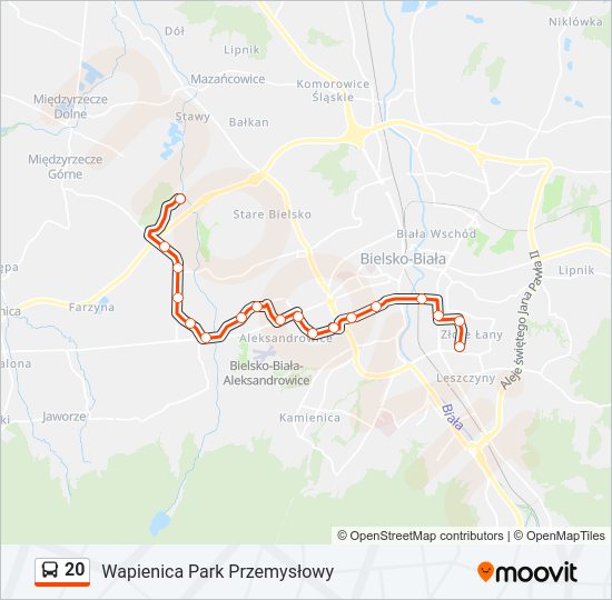 20 bus Line Map