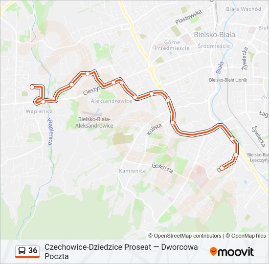 36 bus Line Map