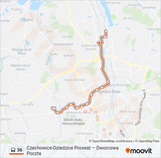 36 bus Line Map