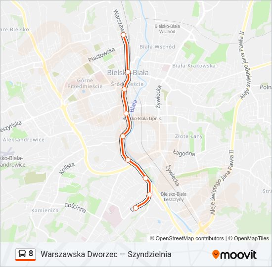 8 bus Line Map