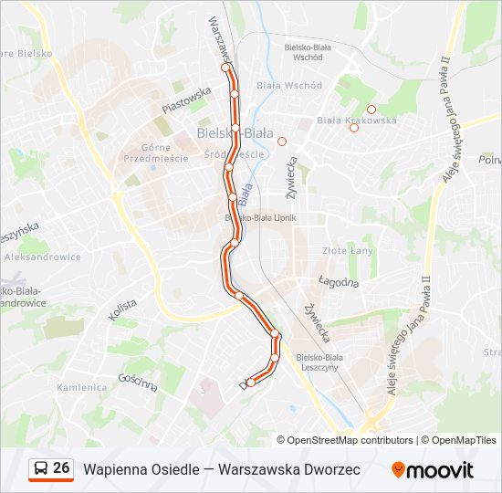 26 bus Line Map