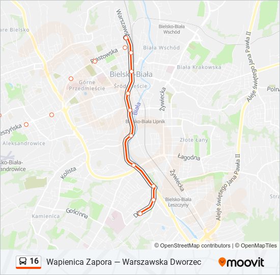 16 bus Line Map