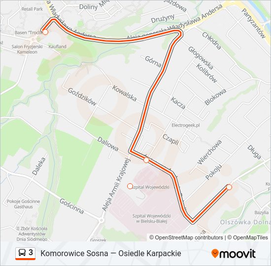 3 bus Line Map