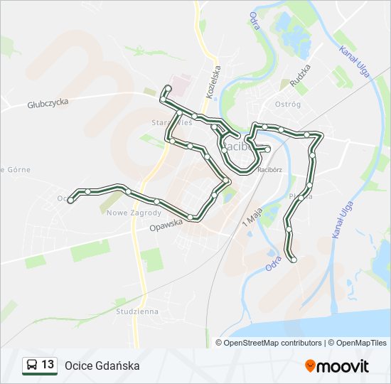 13 bus Line Map