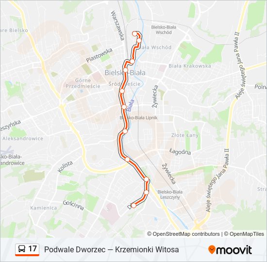 17 bus Line Map