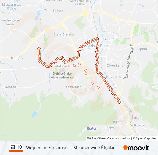 10 bus Line Map