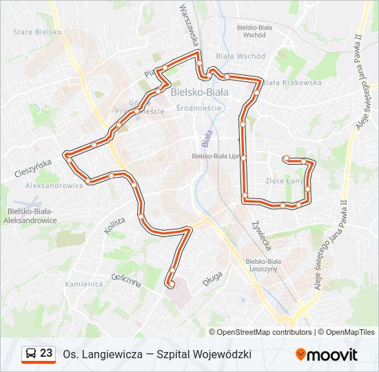 23 bus Line Map