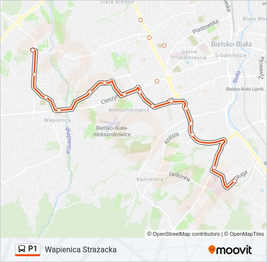 P1 bus Line Map