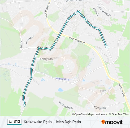 312 bus Line Map