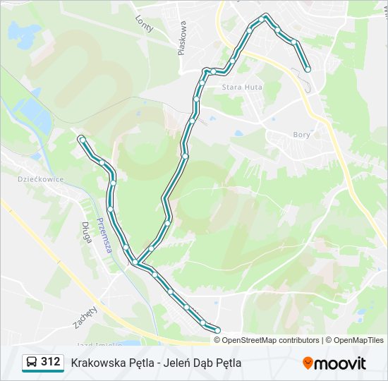 312 bus Line Map