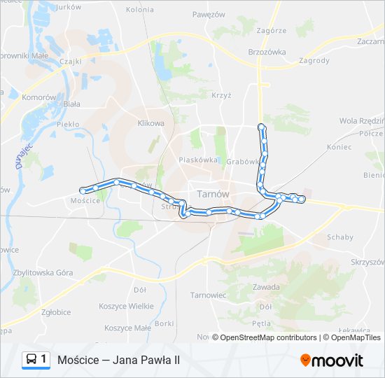 1 bus Line Map