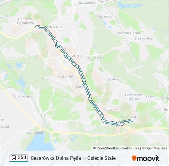 350 bus Line Map