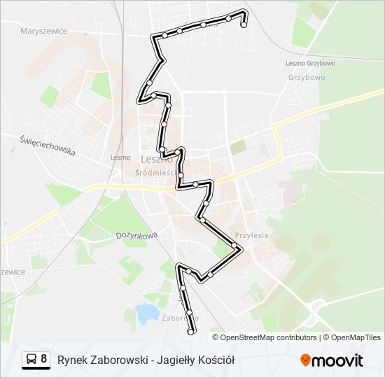 8 bus Line Map