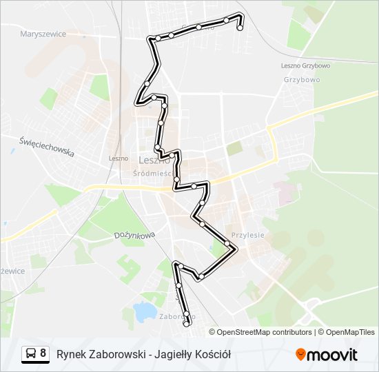 8 bus Line Map