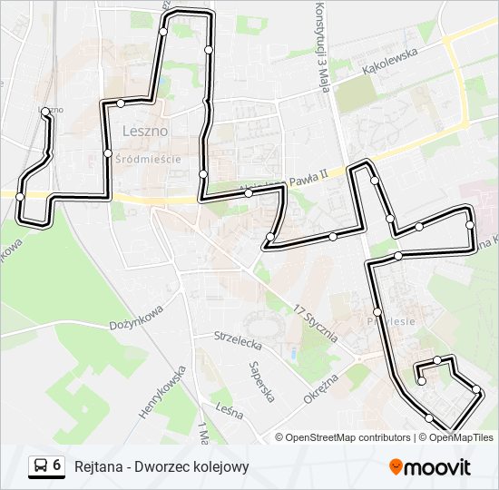 6 bus Line Map